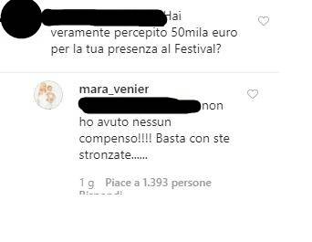 Mara venier risponde ai fan sul compenso