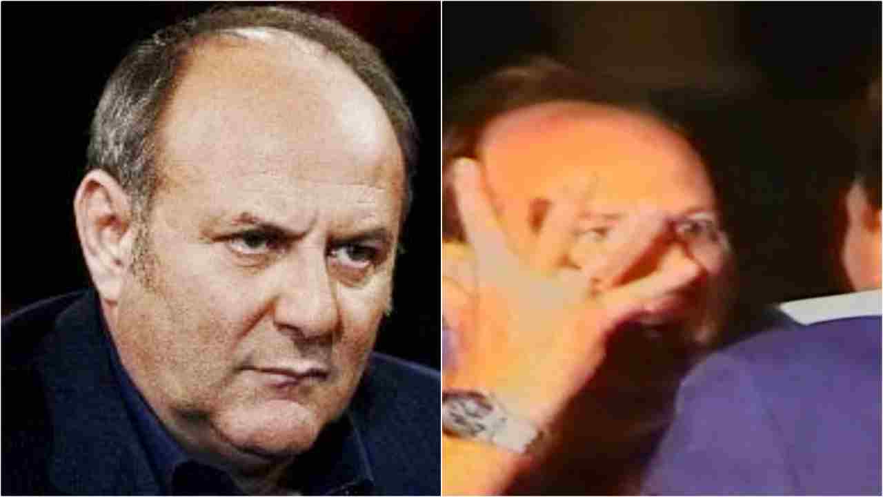 Gerry Scotti aggredisce un uomo