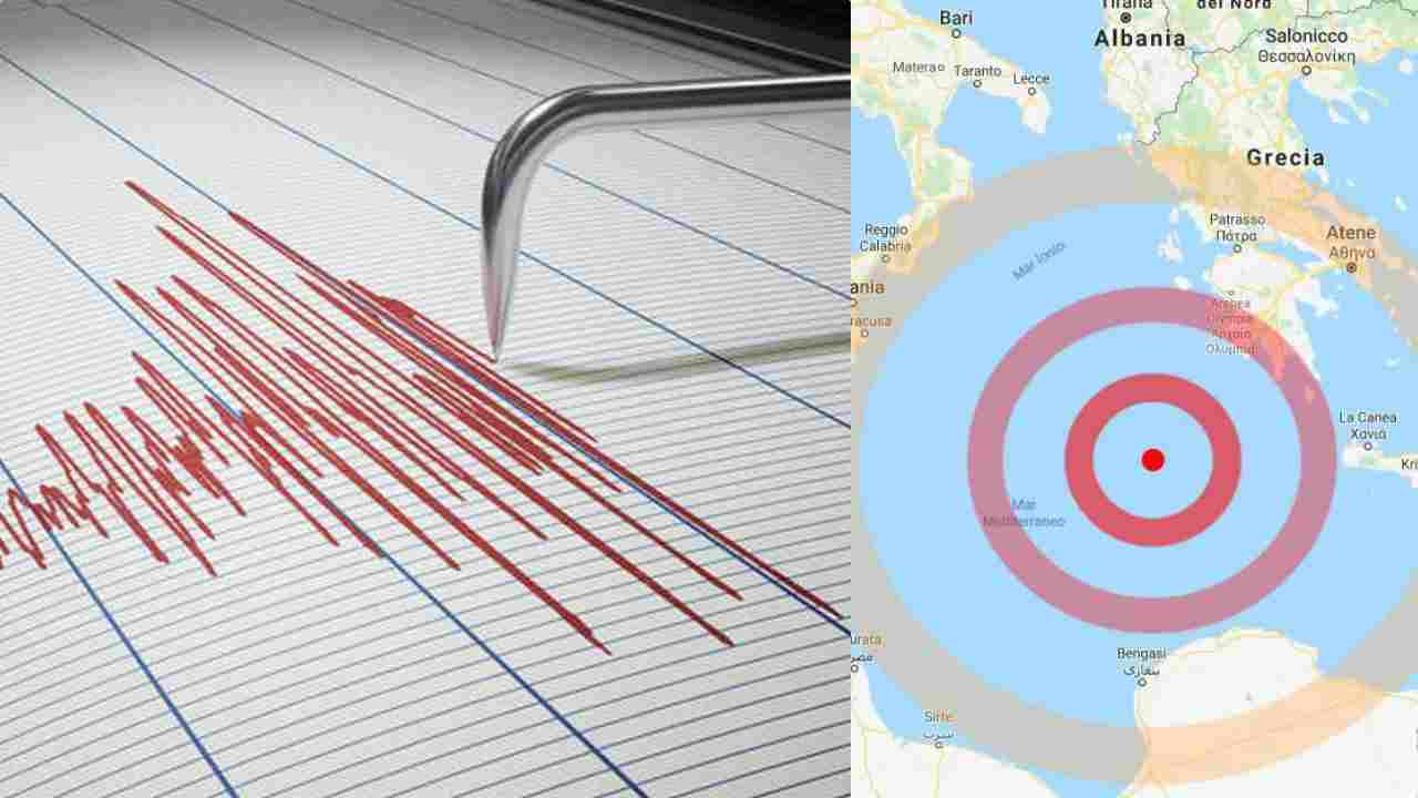 Forte scossa nel Mediterraneo