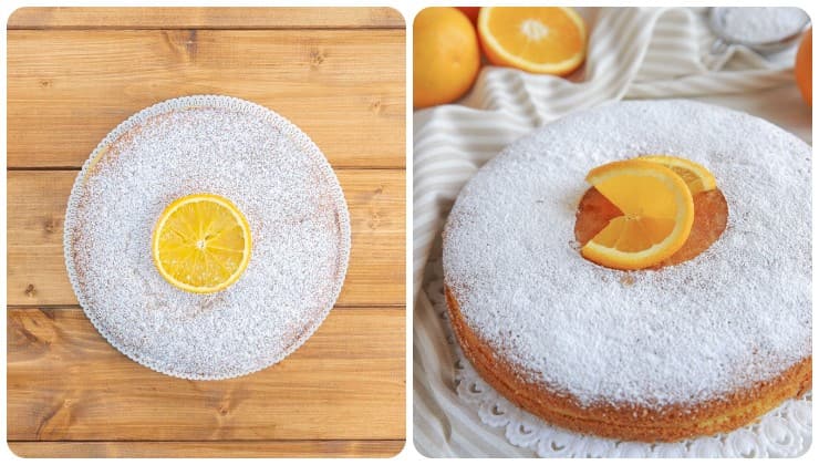 Preparazione torta all'arancia