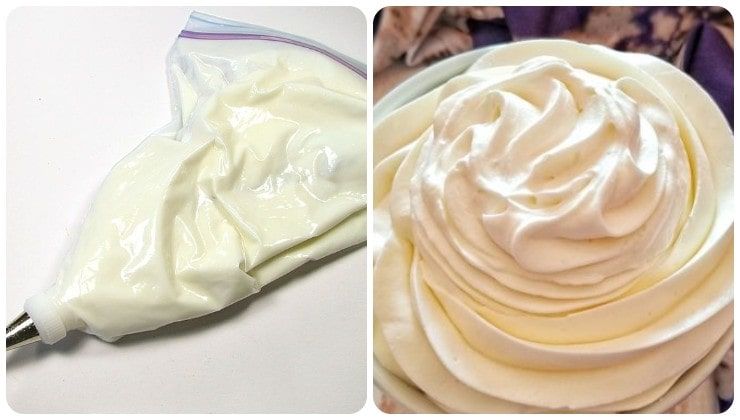 Sac a poche, crema al cioccolato bianco 