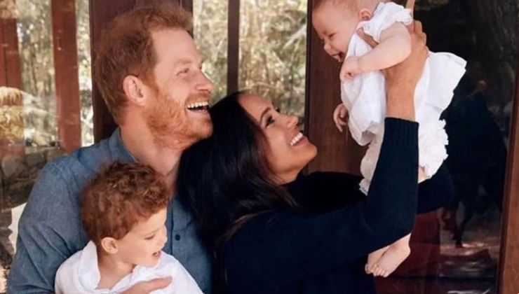 Harry e Meghan con figli