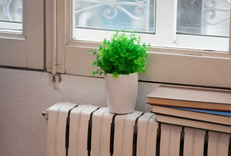 Objects on top of a radiator